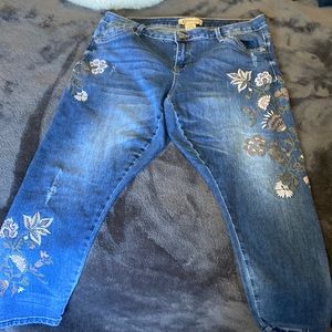 Womens Democracy plus size ankle skimmer jeans